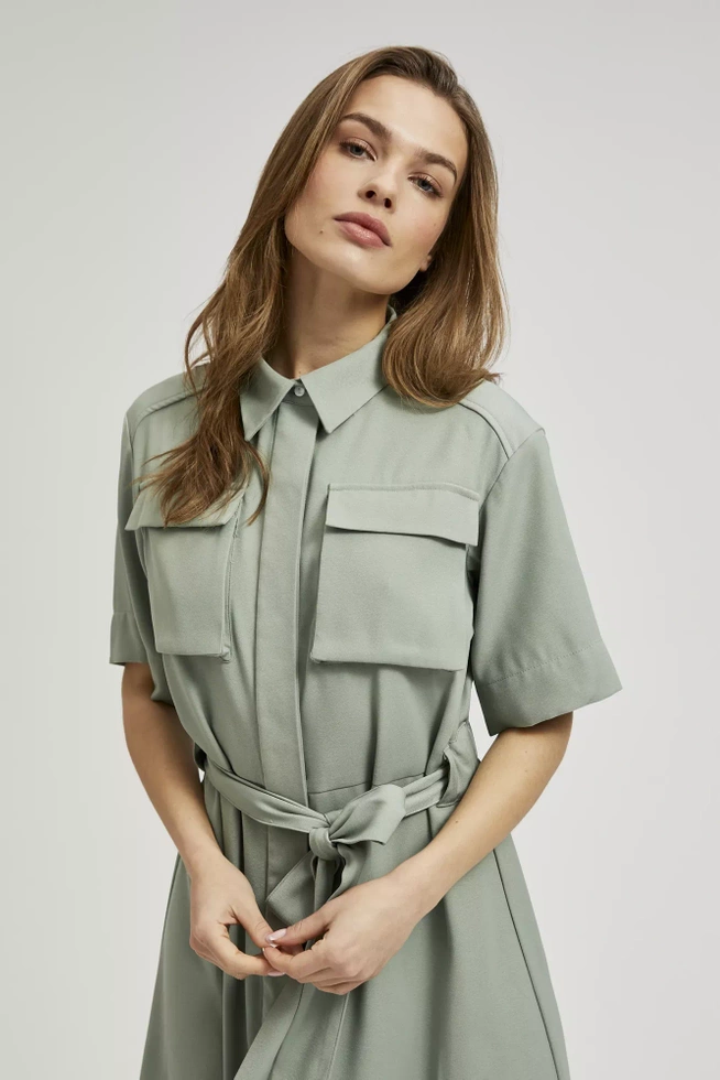 Szmizjerka z krótkimi rękawami oliwkowa