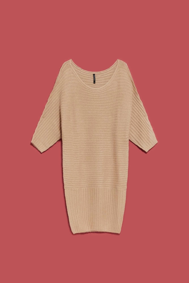 Sukienka z prążkowanej dzianiny