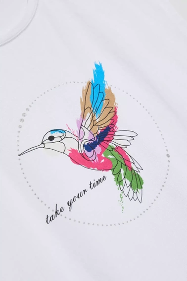 T-shirt z nadrukiem biały