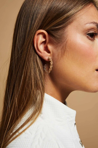 Kolczyki koła w kolorze złotym