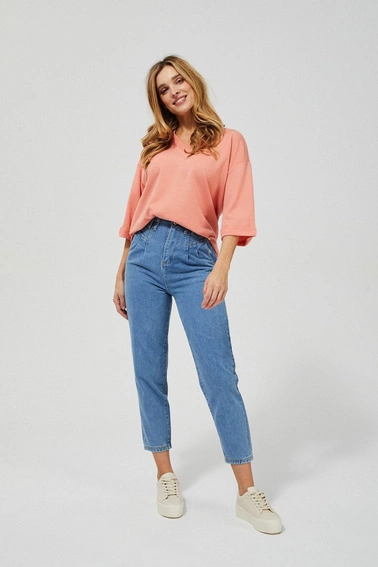 Jeansy slouchy z wysokim stanem