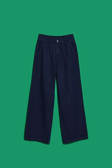 Jeansy dzwony z wysokim stanem