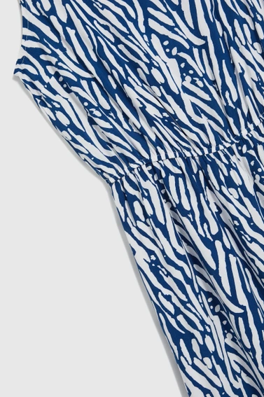 Wiskozowa sukienka niebieska