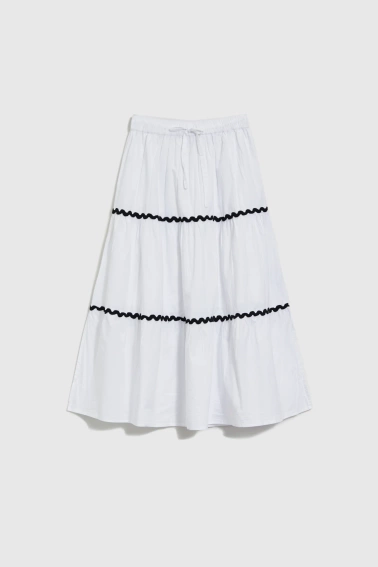 Bawełniana spódnica midi biała