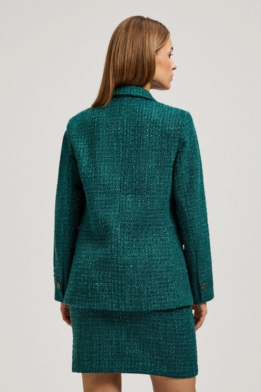Marynarka w tweedowym stylu szmaragdowa