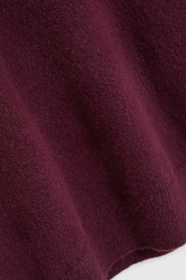 Gładki sweter burgundowy