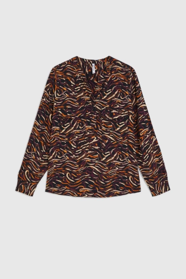 Koszula z wiskozy brązowa 