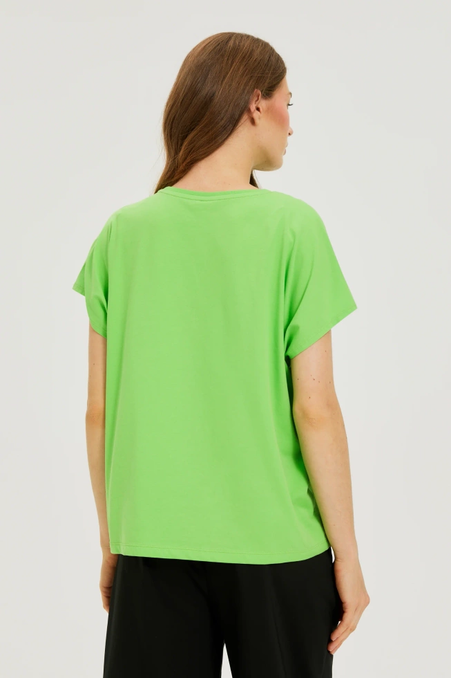 Gładka bluzka zielona