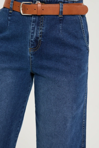 Jeansy z szerokimi nogawkami niebieskie