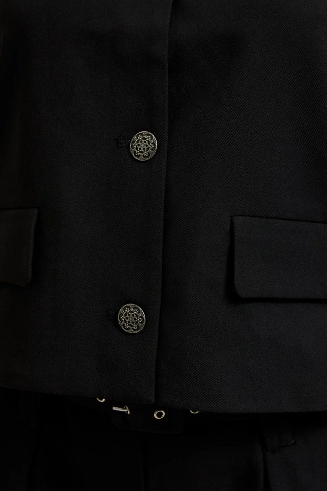 Marynarka z kieszeniami czarna