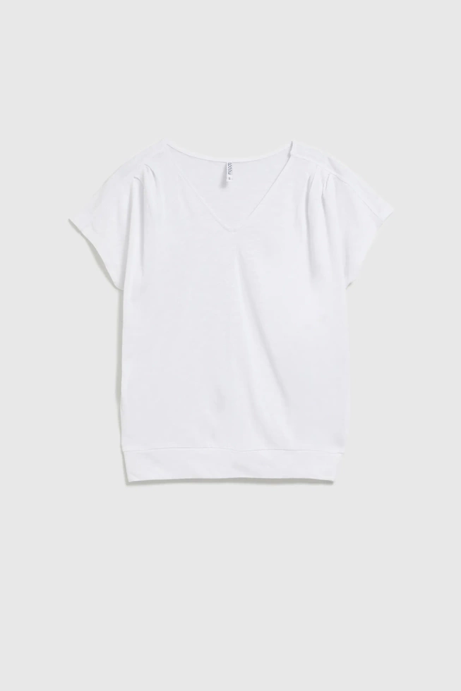 Bluzka z krótkimi rękawami biała