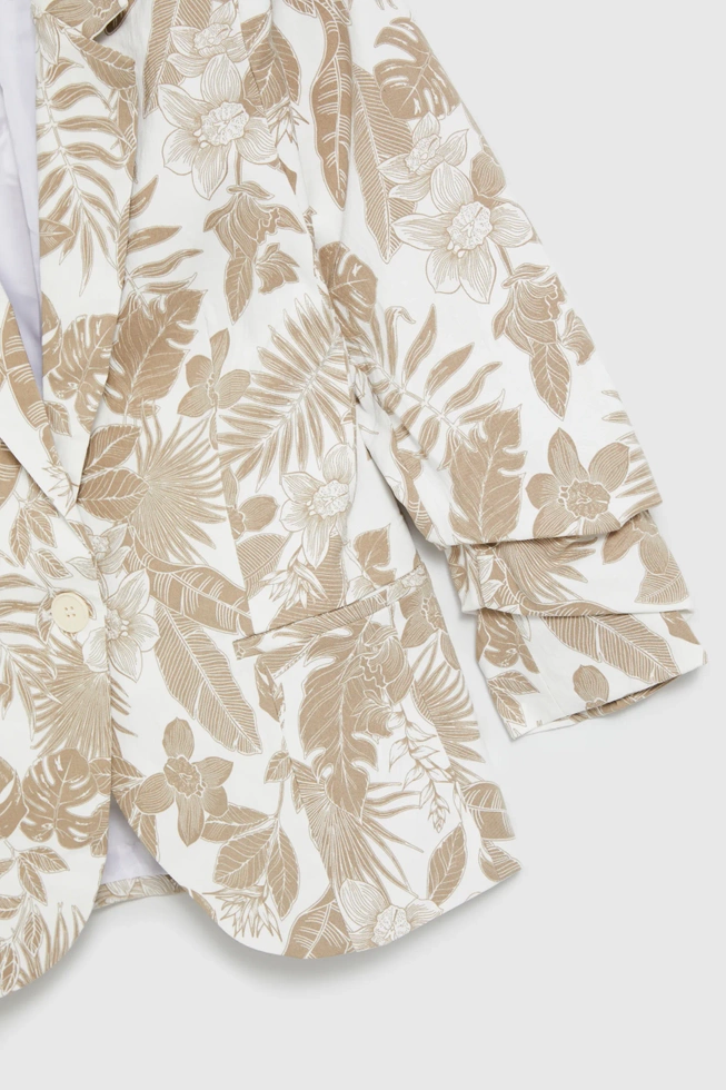 Marynarka z wzorem beżowa