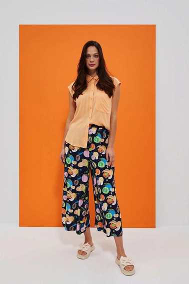 Koszula z kieszonką brzoskwiniowa