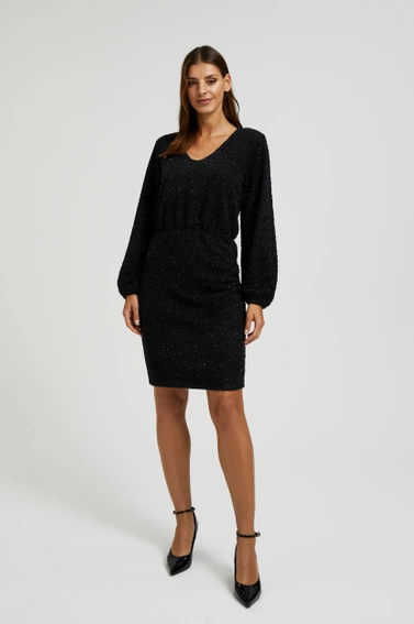 Sukienka z metaliczną nitką czarna
