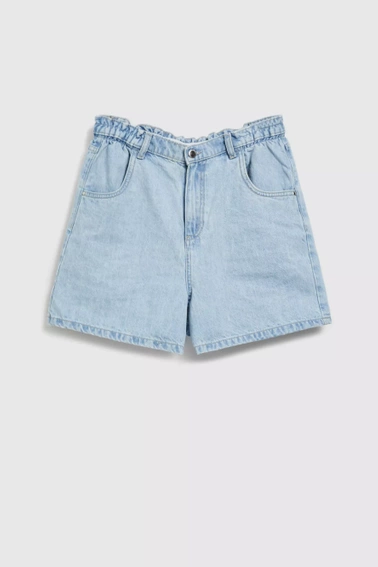 Jeansowe szorty z wysokim stanem niebieskie 