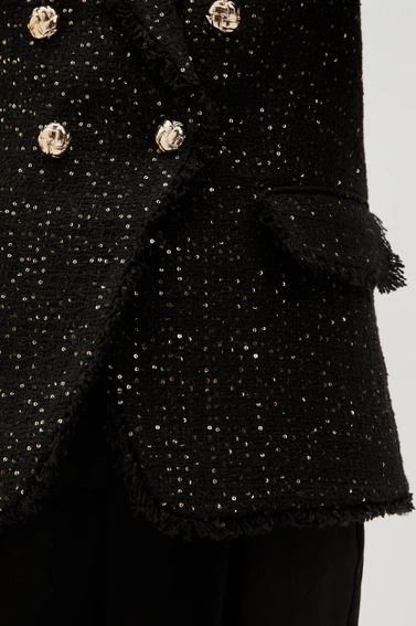 Marynarka z ozdobnymi guzikami czarna