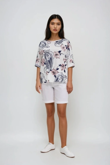 Wiskozowa koszula biała