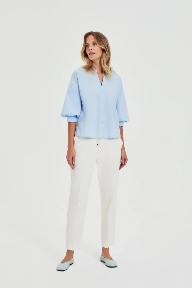 Spodnie w kant białe