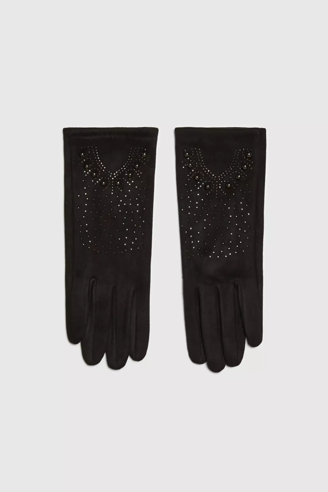 Rękawiczki ozdobione cyrkoniami