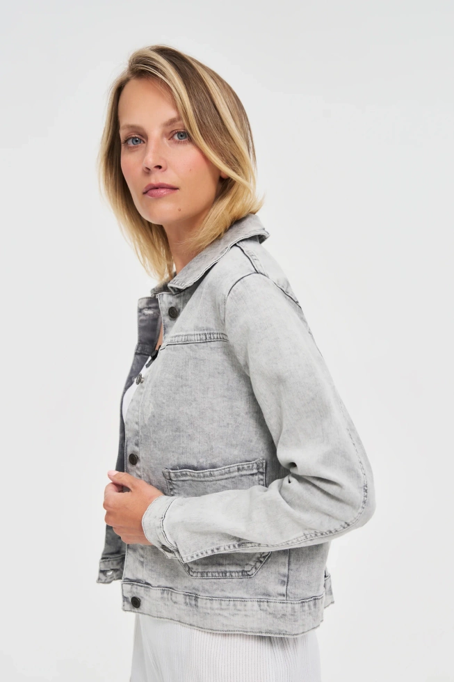 Jeansowa kurtka szara