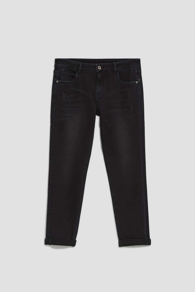 Jeansy czarne z prostą nogawką