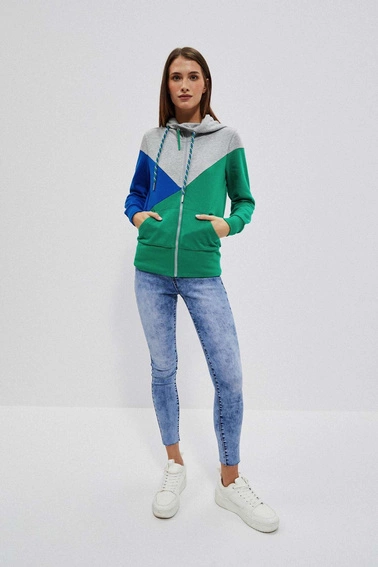 Bluza z kapturem zielona