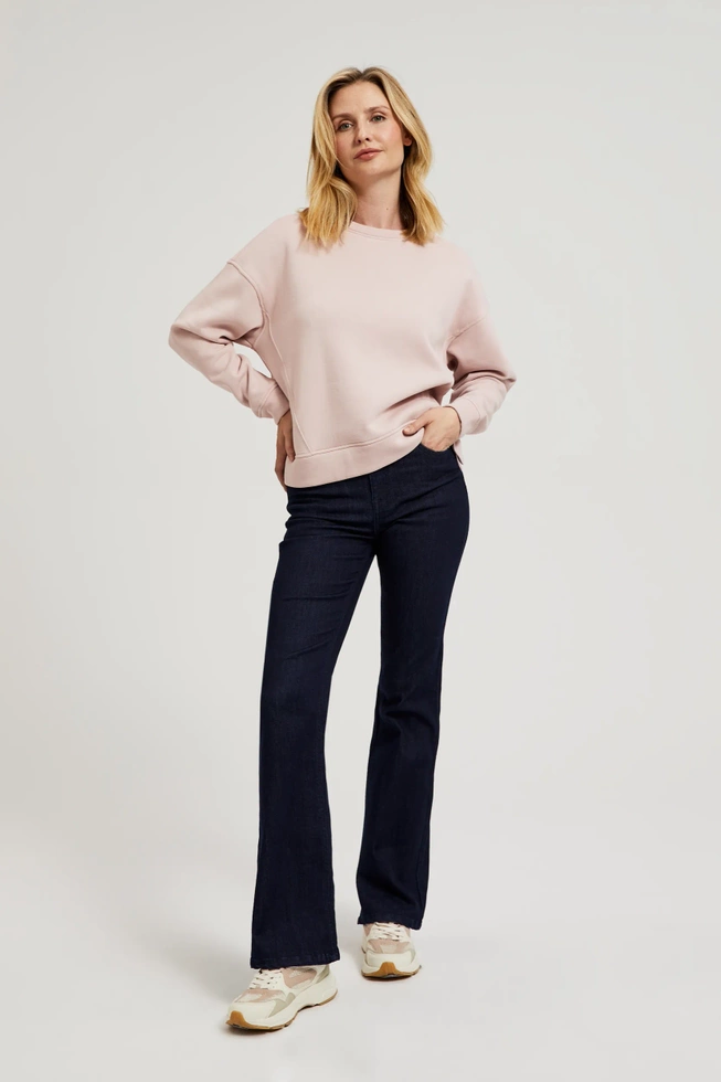 Bluza z długimi rękawami różowa