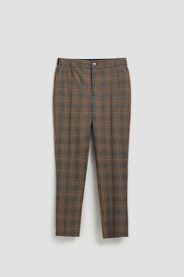 Spodnie w kratę szare