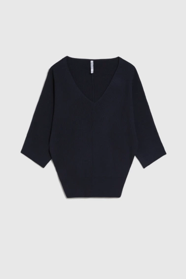 Sweter z rękawami 3/4 granatowy