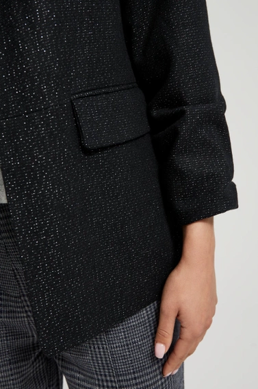 Marynarka z rękawami o długości 3/4 czarna