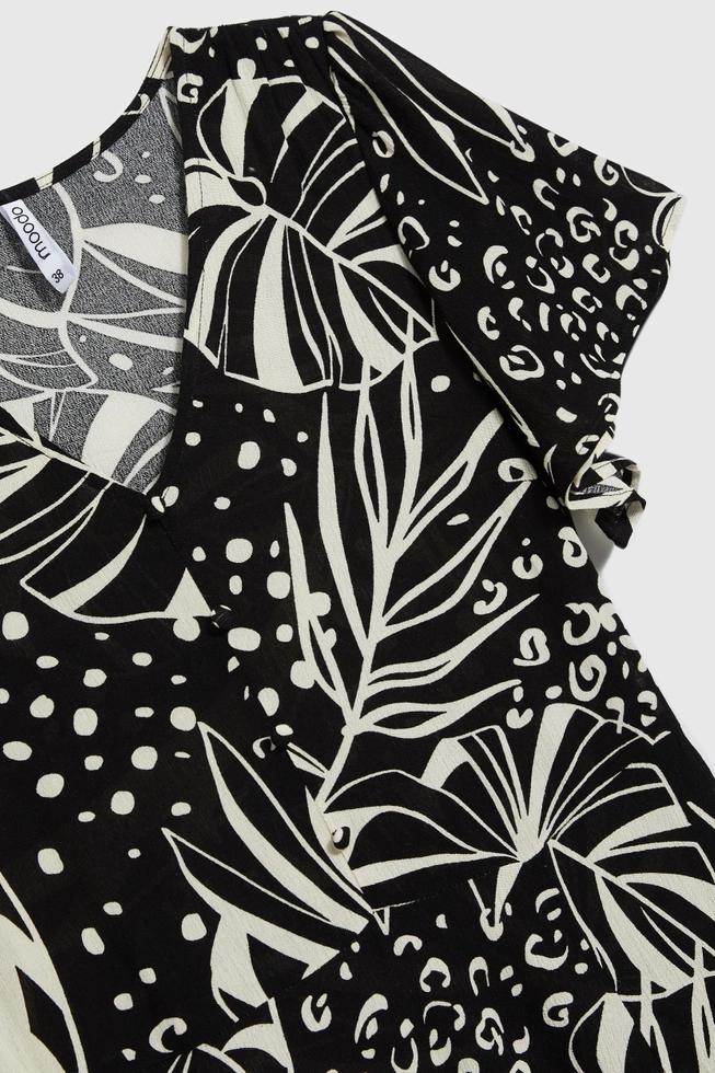 Wiskozowa sukienka z wzorem czarna