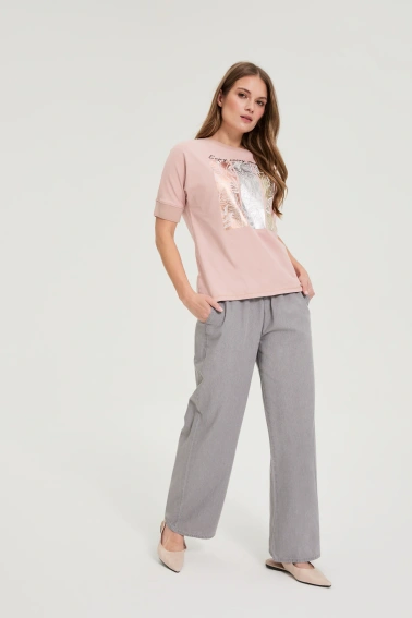 Bawełniana bluzka z nadrukiem