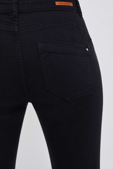 Jeansy push up grafitowe