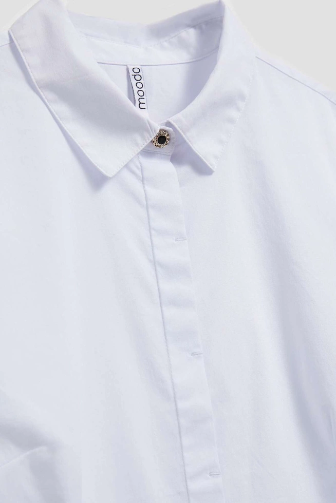 Gładka koszula biała