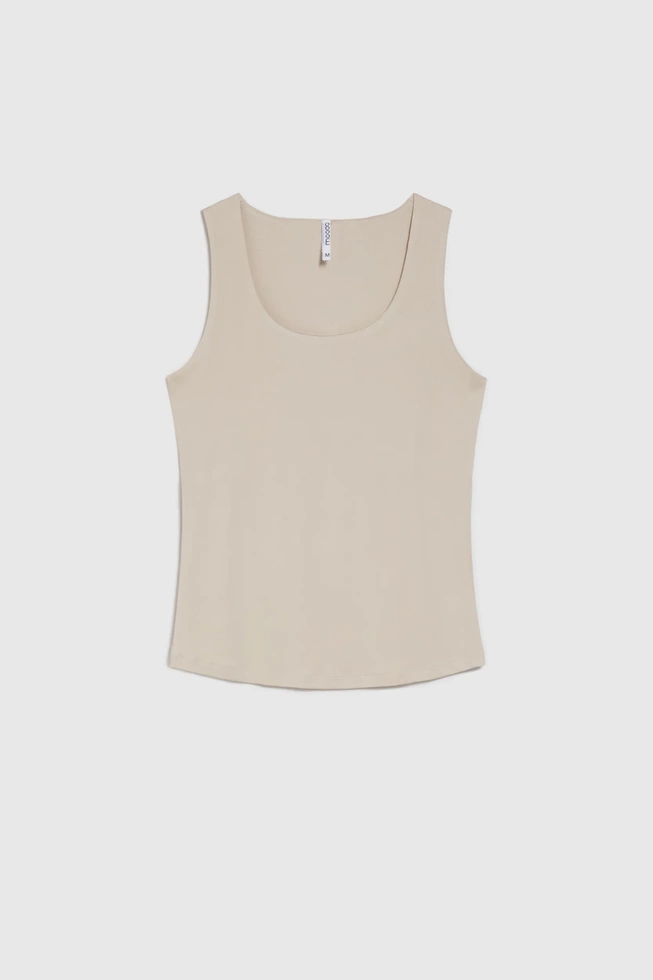 Gładki top beżowy
