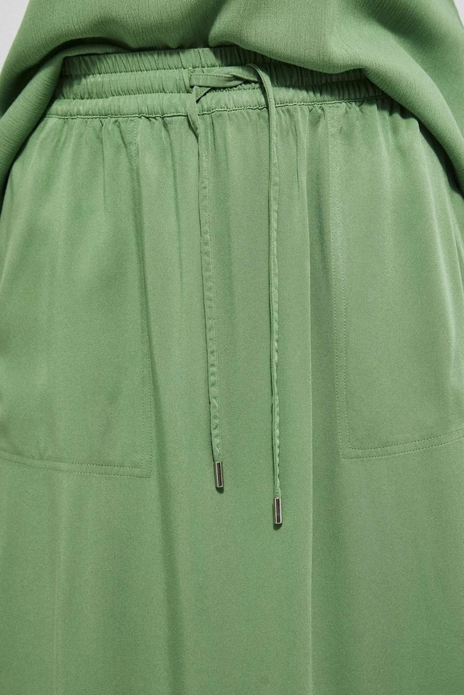 Spódnica z kieszeniami malahitowa