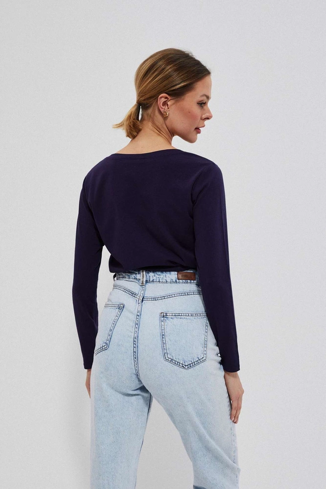 Bawełniana bluzka z dżetami