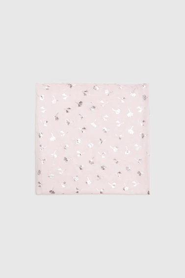 Szal z nadrukiem różowy