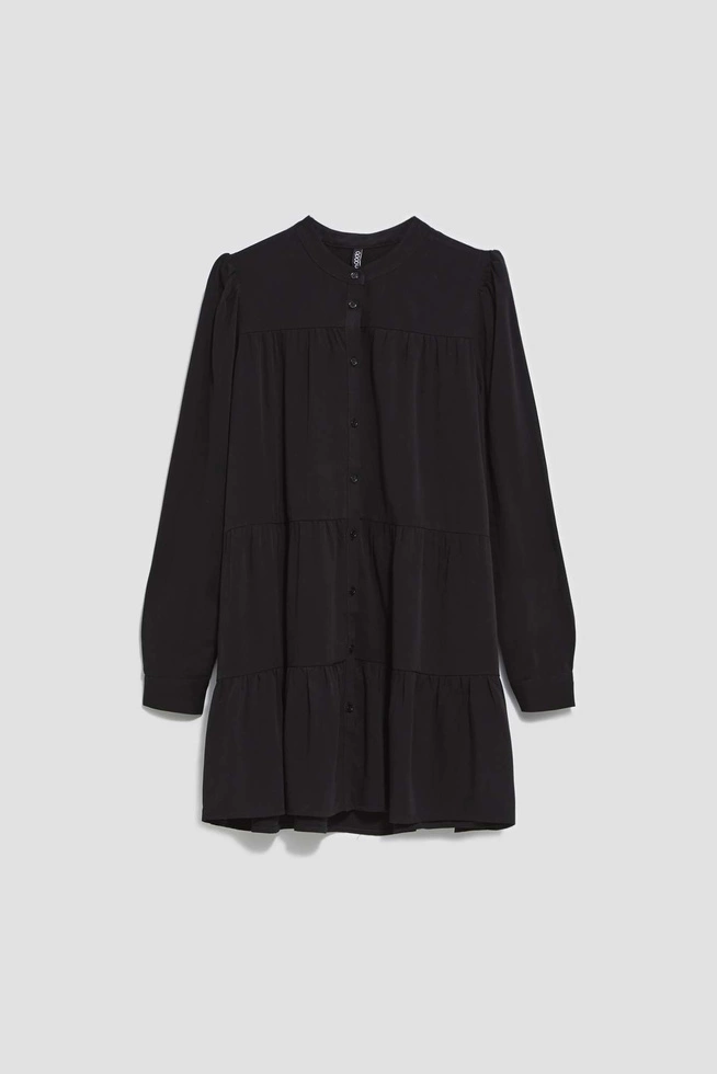 Koszula z falbaną czarna