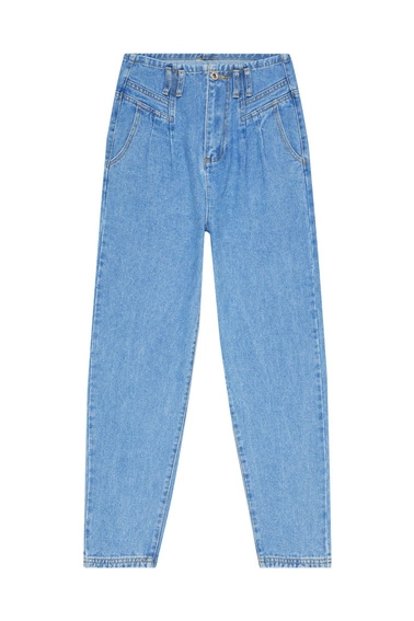 Jeansy slouchy z wysokim stanem