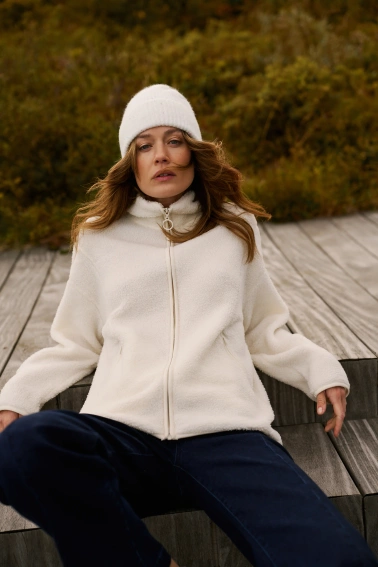 Rozpinana bluza beżowa