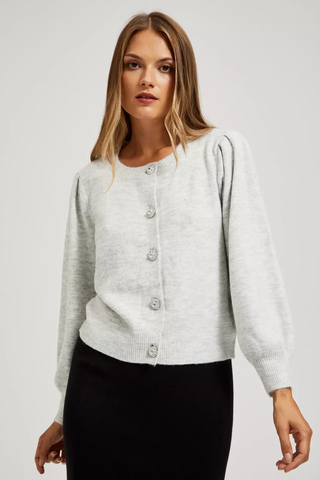 Kardigan z ozdobnymi guzikami