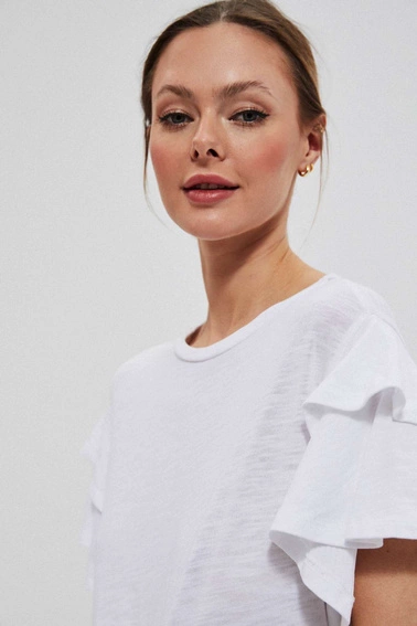 Bluzka z falbanami biała