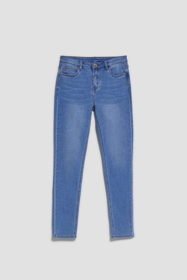Jeansy rurki niebieskie