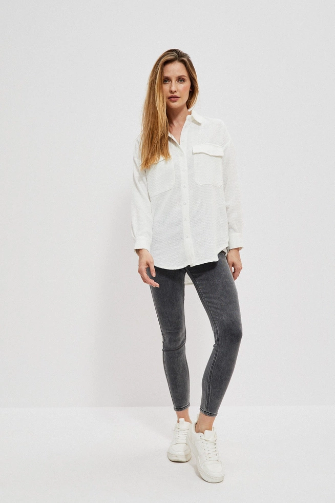 Koszula ze strukturalnej tkaniny