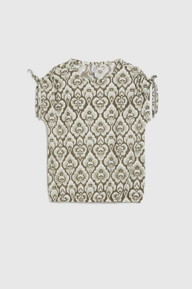 Bluzka z wzorem oliwkowa