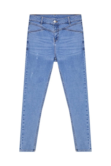 Jeansy high waist skinny niebieskie