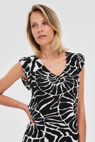 Sukienka z wiskozy czarna