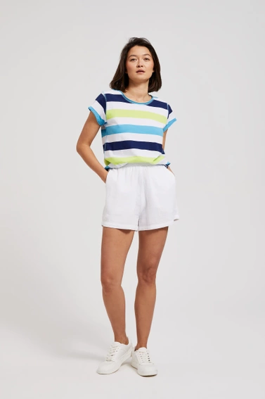 Bluzka w paski turkusowa 