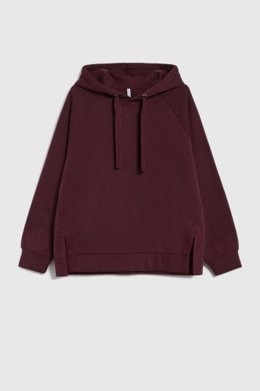 Bluza z kapturem burgundowa 